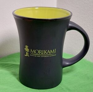 Morikami Museum and Japanese Gardens Matte Black w/Green M Ware Coffee Mug NWOT
